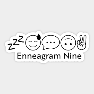 Enneagram 9 T-Shirt | Enneagram Type 9 | Peacemaker| Stable | Enneagram Gifts | Unisex - Men & Women's Tee Sticker